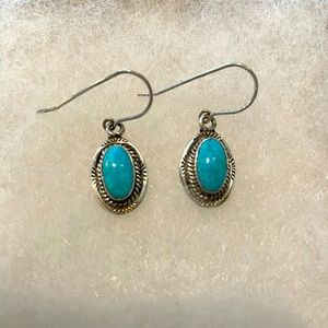 Turquoise Sterling Silver Dangle Earrings